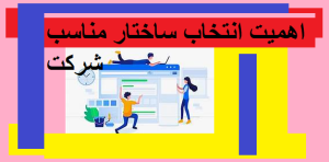 اهمیت انتخاب ساختار مناسب شرکت