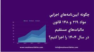 چگونه آييننامههاي اجرايي مواد ۲۱۹ و ۱۴۸ در سال1404 اجرا کنیم؟