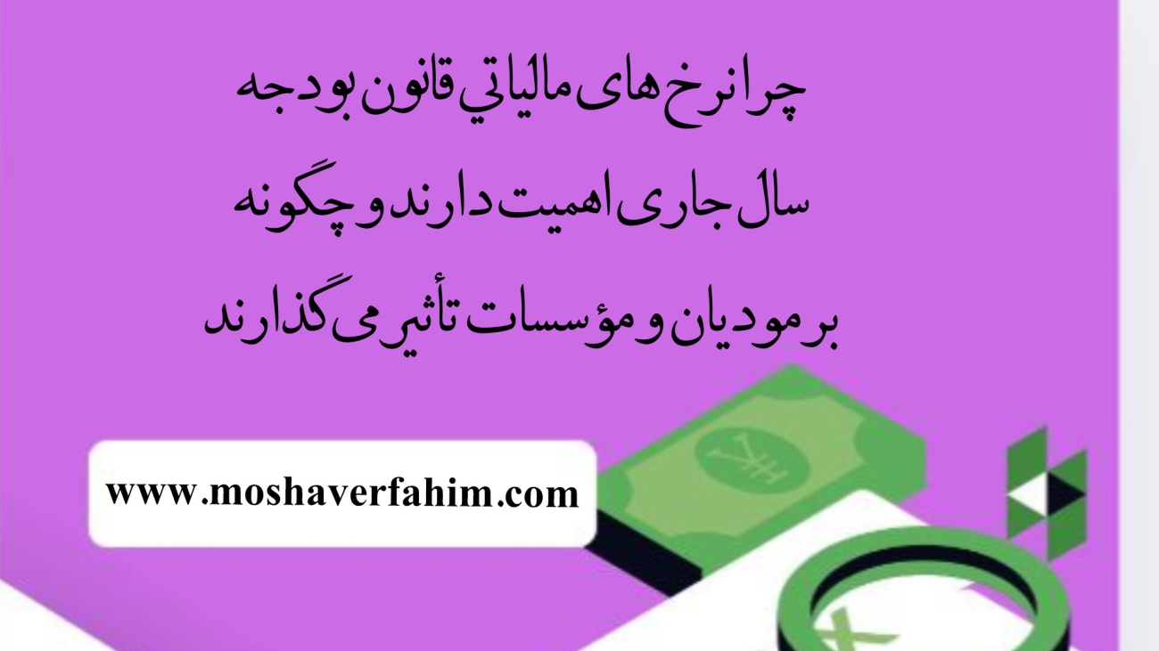 چرا نرخ‌های مالیاتی قانون بودجه سال جاری اهمیت دارند و تأثیر آن بر مودیان و مؤسسات