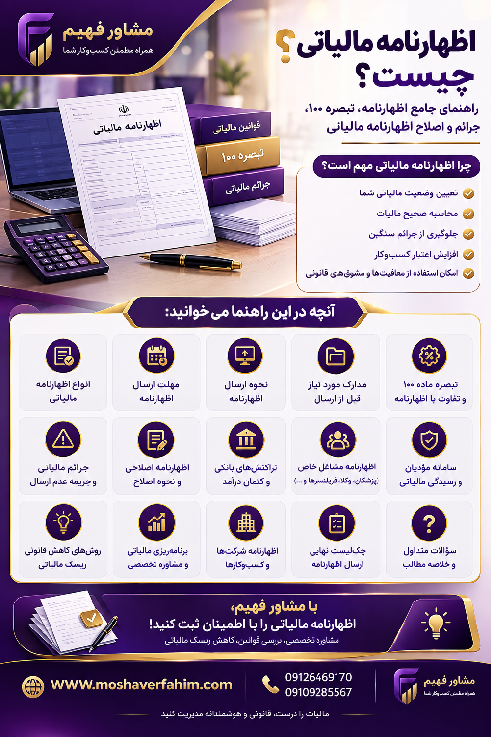 اینفوگرافیک اظهارنامه مالیاتی چیست؟